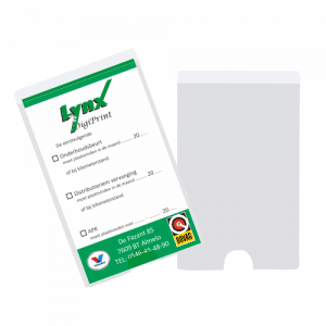 Zelfklevende pvc hoesjes 95 mm x 60 mm