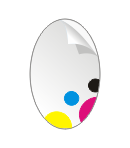 Kou- en hittebestendige ovale stickers 9,5 x 14,5