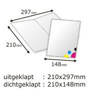 Folders A4 naar A5 enkele vouw
