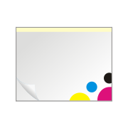 Memoblok liggend 10 x 7,2 cm plakrand boven
