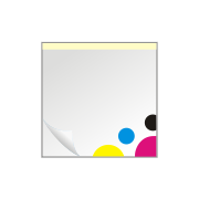 Memoblok liggend 7,2 x 7,2 cm plakrand boven
