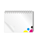 Schrijfblokken liggend binding boven A5 (14,8 x 21 cm) Wire-O