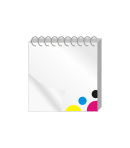 Schrijfblokken binding boven vierkant (9,8 x 9,8 cm) Wire-O